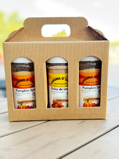 Corona D'Cafe Gift Box 3 Pack - Pumpkin Spice & Dulce De Leche