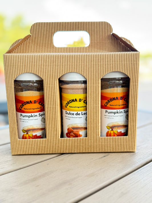 Corona D'Cafe Gift Box 3 Pack - Pumpkin Spice & Dulce De Leche